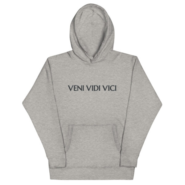 Veni Vidi Vici * Embroidered * Premium Hoodie * Carbon Grey * Unisex